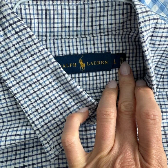 Ralph Lauren Men's Checkered and Solid Dress Shirts x5 - Picture 2 of 7